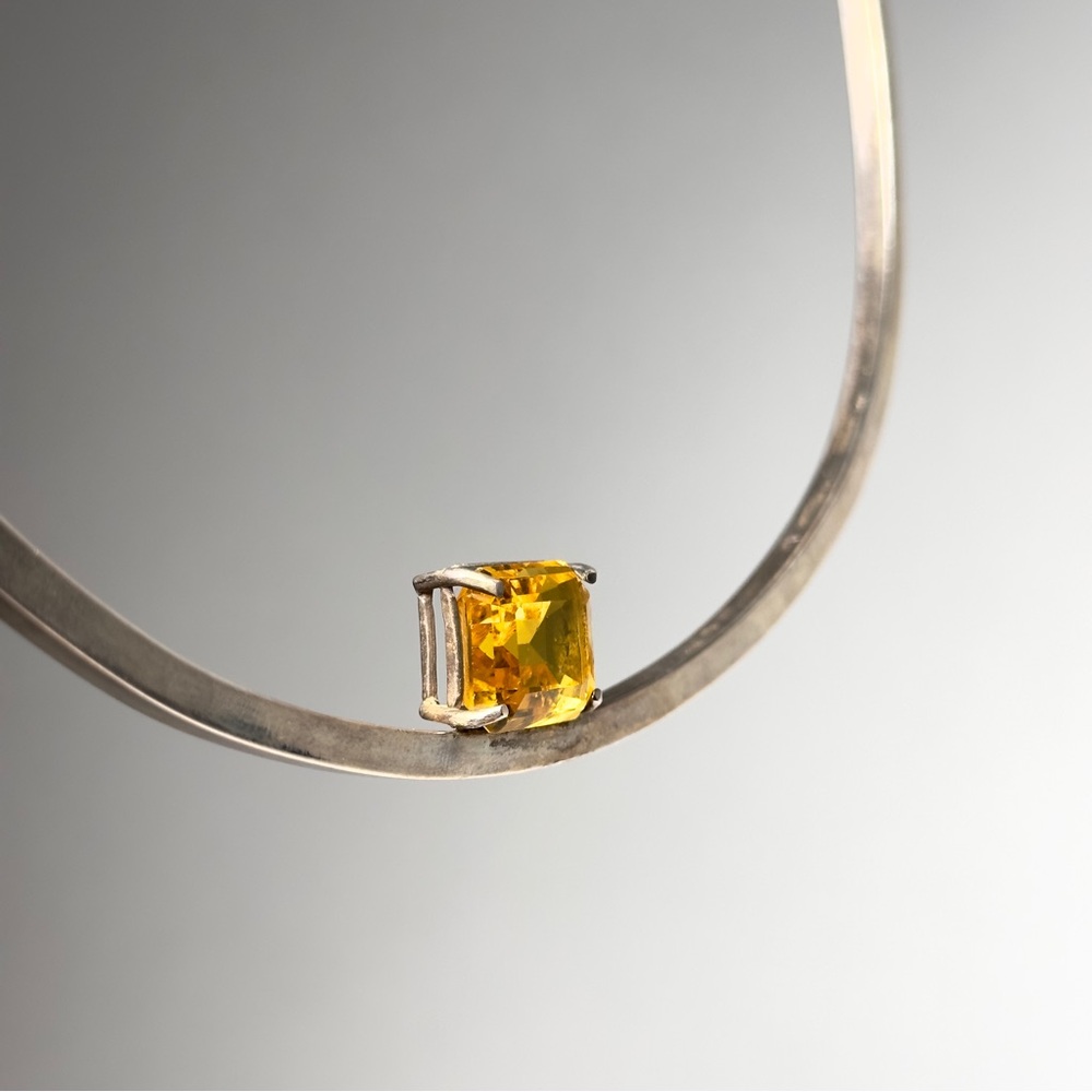 Statement Sterling Silver Choker With Citrine - image 6